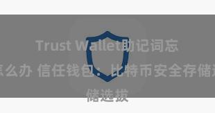 Trust Wallet助记词忘了怎么办 信任钱包：比特币安全存储选拔